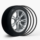 Schwarzer Felgenschutz aus Aluminiumlegierung – passend für alle Autos (4 Stück).